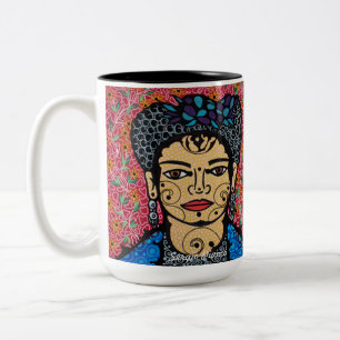 Taza Bicolor Frida Khalo