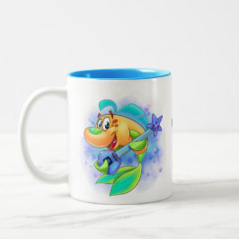 Taza Bicolor FriendFish lindo personalizado pescador