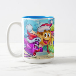 Taza Bicolor FriendFish personalizado lindo