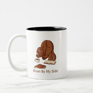 Taza Bicolor Frijol junto a mí familia de granos de café Día de