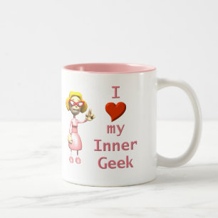 Taza Bicolor Friki interno del chica