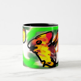 Taza Bicolor Fruit bat  art