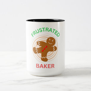 TAZA BICOLOR FRUSTRADO BAKER GINGERBREAD COOKIE