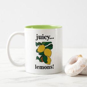 Taza Bicolor Fruta cítrica de limón