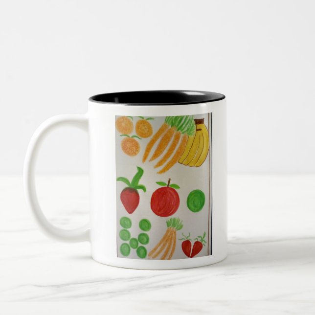 Taza Bicolor fruta y zanahorias (Izquierda)