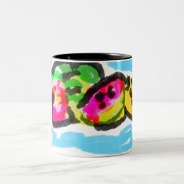 Taza Bicolor Frutas de verano alegría