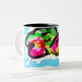Taza Bicolor Frutas de verano alegría