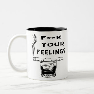 Taza Bicolor Fuc>  Tus sentimientos #USAPatriotGraphics ©