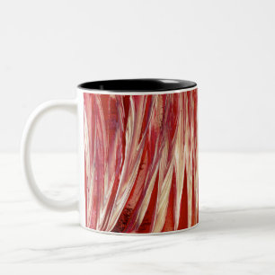 Taza Bicolor Fuchsia Feather Fringe