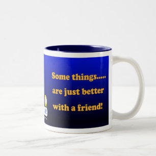 Taza Bicolor "Fudsy hace frente" - a computación de