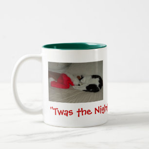 Taza Bicolor Fue la noche antes de que los Navidades Kitten