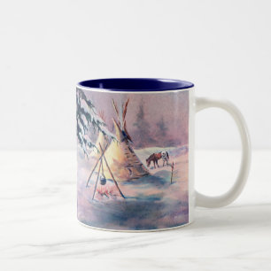 Taza Bicolor FUEGO y APPALOOSA del TIPI del INVIERNO de SHARON