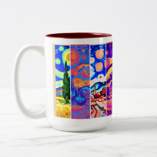 Taza Bicolor fuegos artificiales Viajes Mugs Thermal Tumnblers