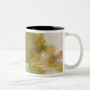 Taza Bicolor Fuera del mesón del pueblo