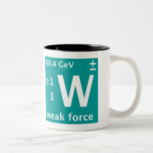 Taza Bicolor Fuerza débil de W (zurda)