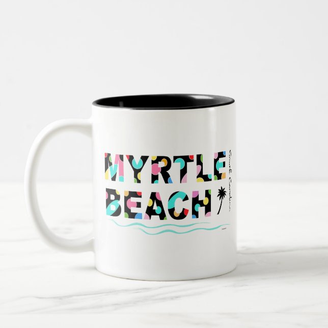 Taza Bicolor Fun Myrtle Beach, SC Graphic Guay (Izquierda)
