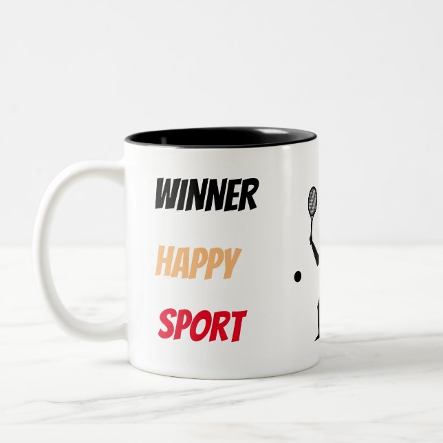 Taza Bicolor Fun player tennis  (Izquierda)
