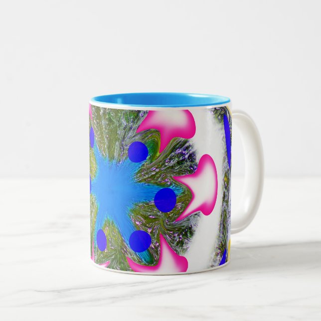 Taza Bicolor Fun Xmas arte decorado (Anverso derecho)