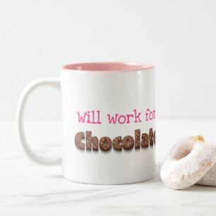 Taza Bicolor Funcionará con humor chistoso del chocolate