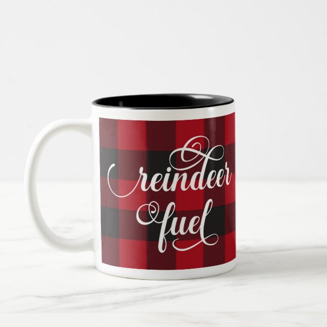 Taza Bicolor Funda de búfalo de combustible para renos (Izquierda)