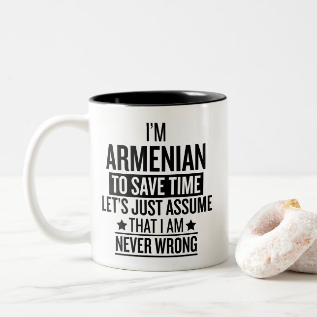 Taza Bicolor Funny Armenian (Con donut)