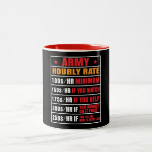 Taza Bicolor Funny Army Hourrate Mug