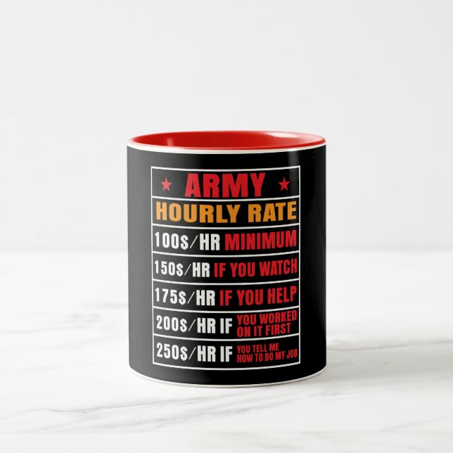 Taza Bicolor Funny Army Hourrate Mug (Centro)