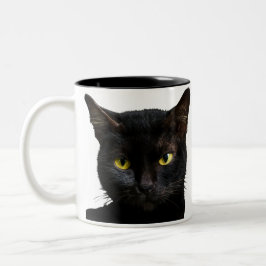 Taza Bicolor Funny Black Cat Coffee mug Cut Cat Lover Regalos