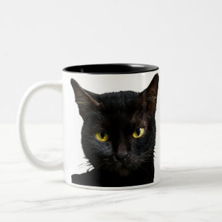Taza Bicolor Funny Black Cat Coffee mug Cut Cat Lover Regalos