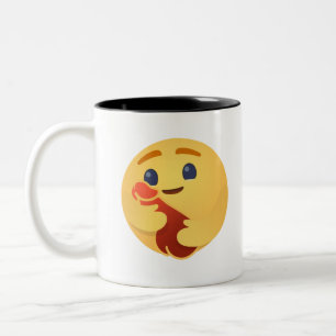 Taza Bicolor Funny Care Emojis Facebook