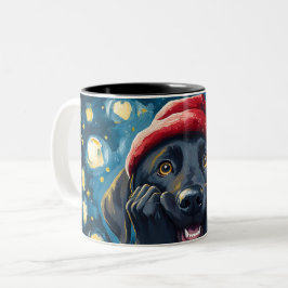 Taza Bicolor Funny Christmas dog Mugs | Merry Christmas Mug