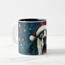 Taza Bicolor Funny Christmas dog Mugs | Merry Christmas Mug