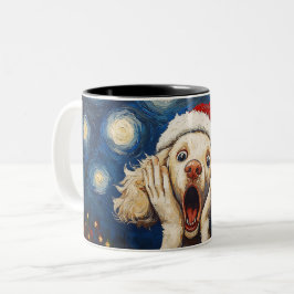 Taza Bicolor Funny Christmas dog Mugs | Merry Christmas Mug