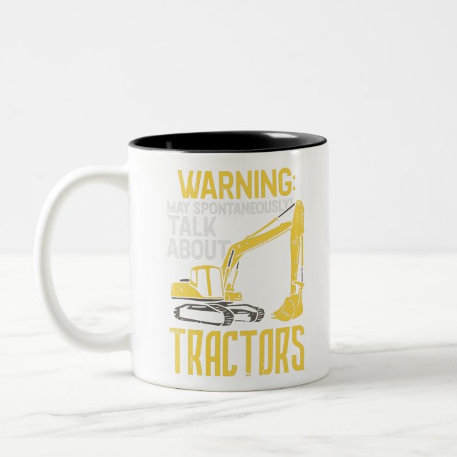 Taza Bicolor Funny Construction Excavator (Izquierda)