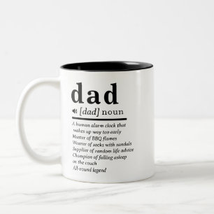 Taza Bicolor Funny Dad Definition Personalizado