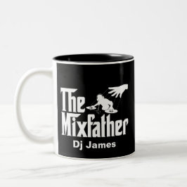 Taza Bicolor Funny DJ El mixfather Disk Jockey Remix