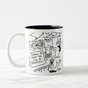 Taza Bicolor Funny Fairground Darts Stall