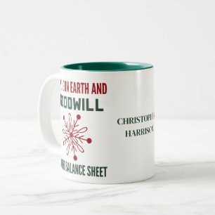 Taza Bicolor Funny FInance Navidades Mug