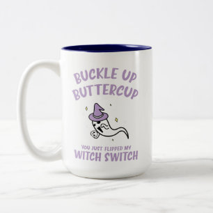 Taza Bicolor Funny Halloween Buckup Buttercup Witch Switch