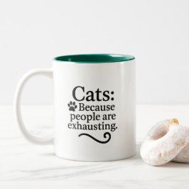 Taza Bicolor Funny Introvert Cat Lover