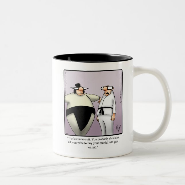 Taza Bicolor Funny Karate Humor Mug Gift (Derecha)