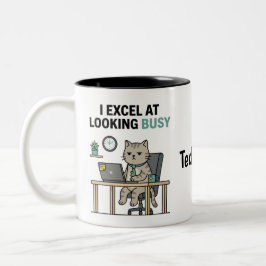 Taza Bicolor Funny Looking Busy Personalized Work Mug