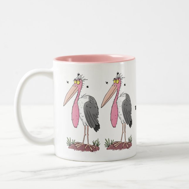 Taza Bicolor Funny marabou stork personalizado (Izquierda)