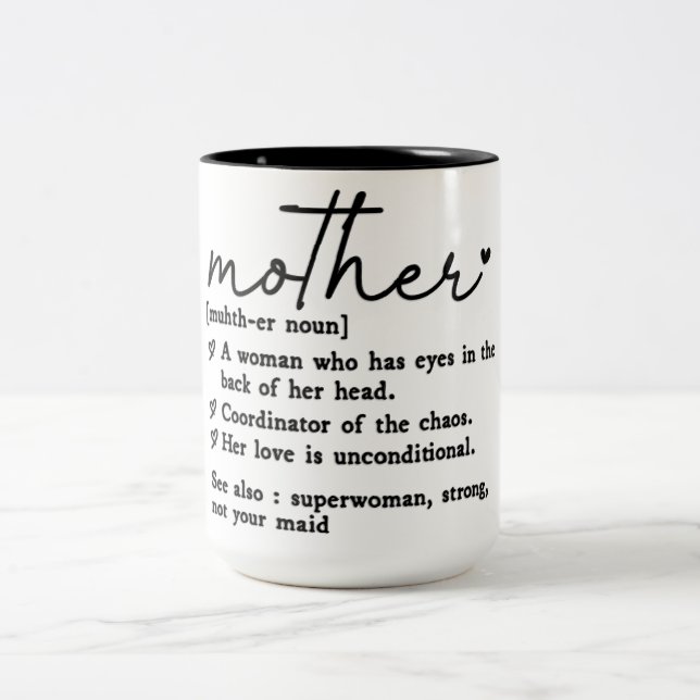 Taza Bicolor Funny Mother Definition (Centro)