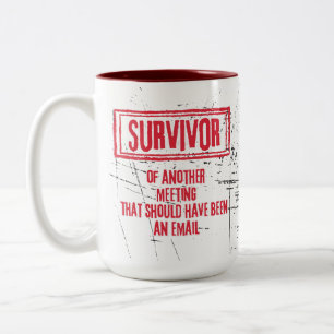 Taza Bicolor Funny Office Humor Workplace Chiste