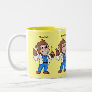 Taza Bicolor Funny orangutan ape personalizado médica