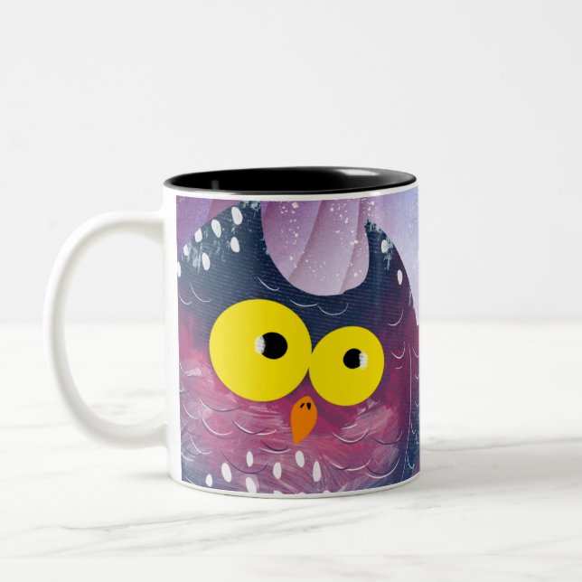 Taza Bicolor Funny Owl Mug Wrap - Animal Aovers Mug (Izquierda)