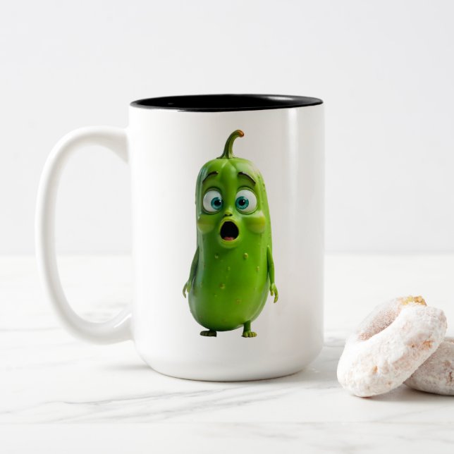 Taza Bicolor Funny Pickle Mug (Con donut)