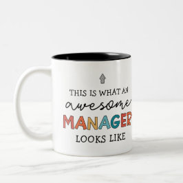 Taza Bicolor Funny Retro Awesome Manager