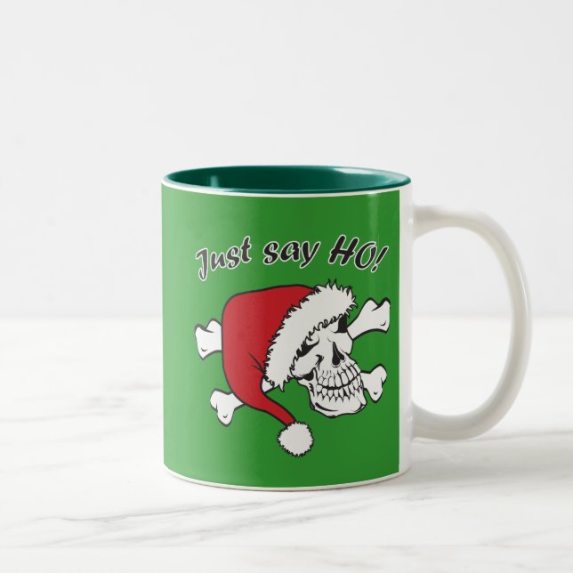 Taza Bicolor Funny Santa Skull (Derecha)
